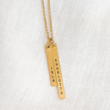 Vertical Bar/Name necklace