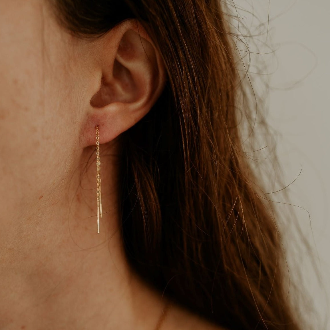 Chain threader sale earrings