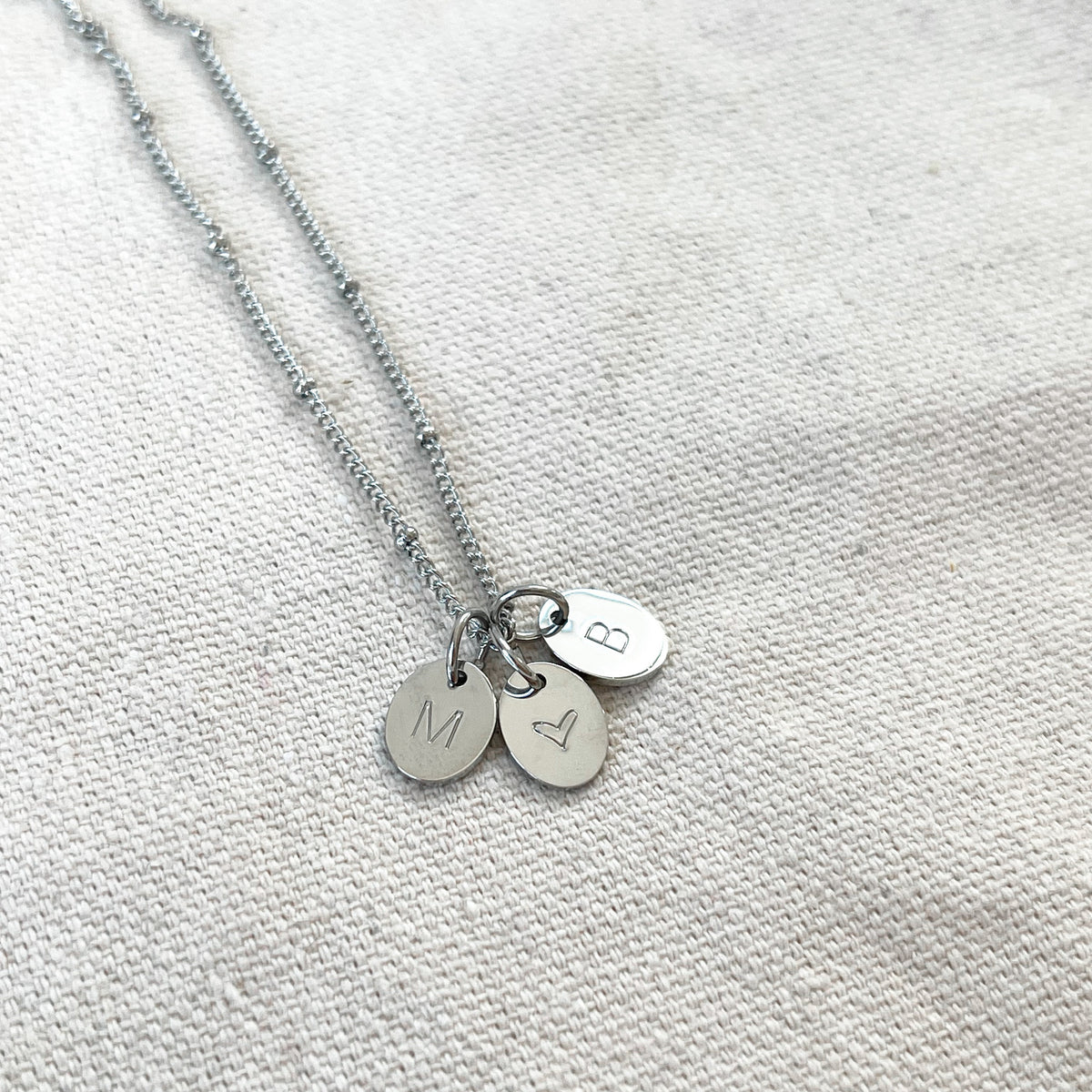 Deluxe Mini Oval Initial Necklace Katyb Jewellery Design