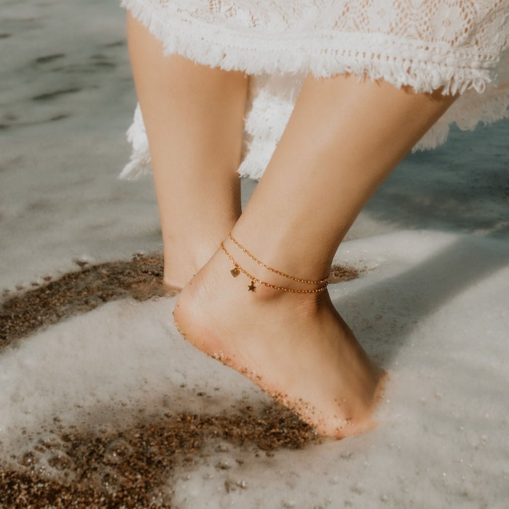 Mini Paperclip Anklet