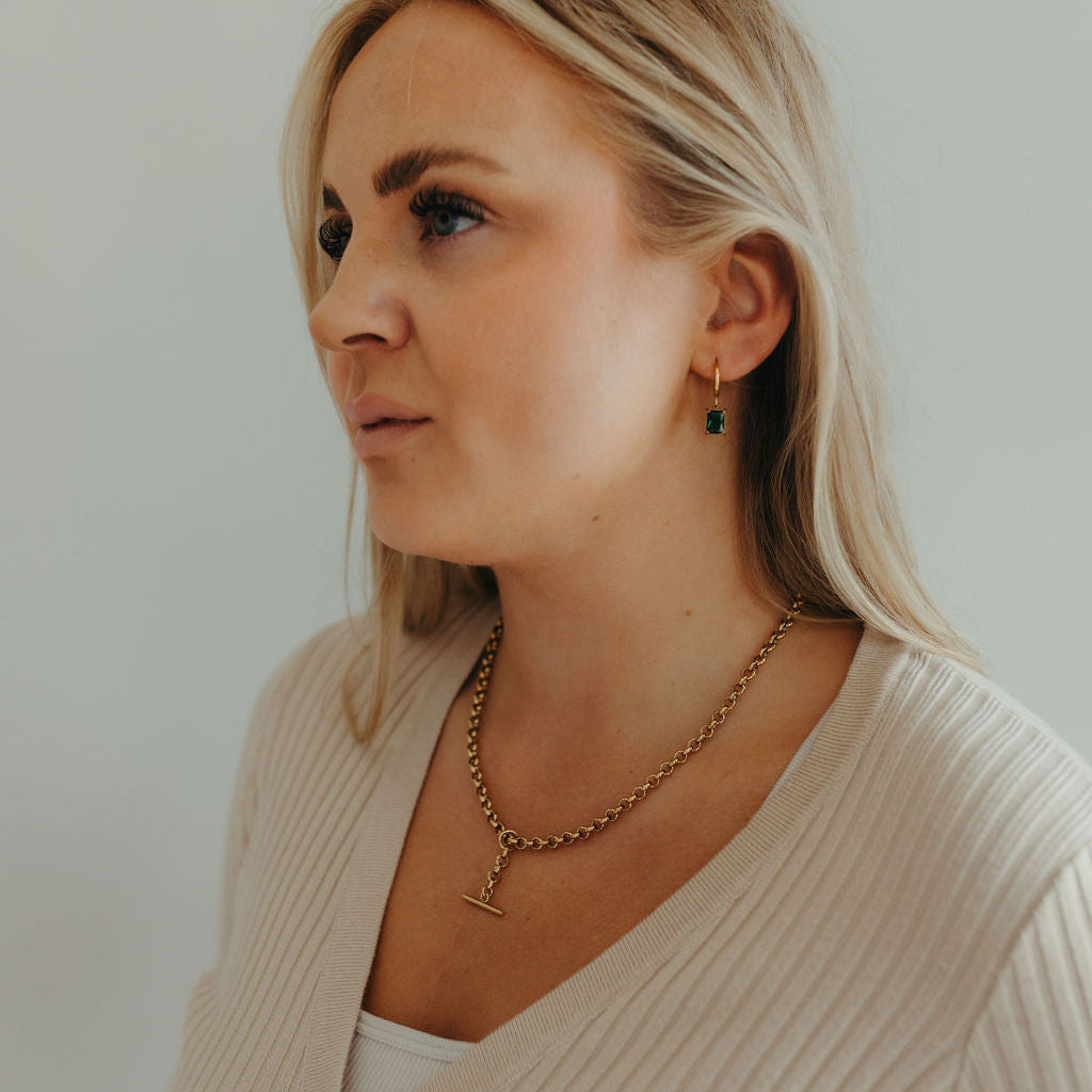 Statement T Bar Necklace