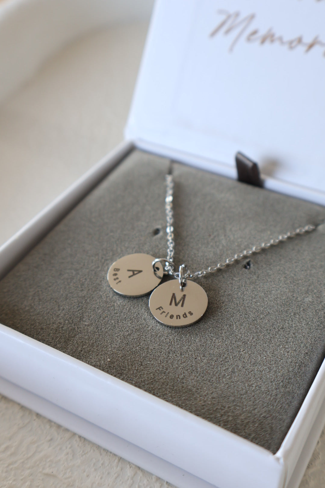 Gold Detailed Initial Necklace
