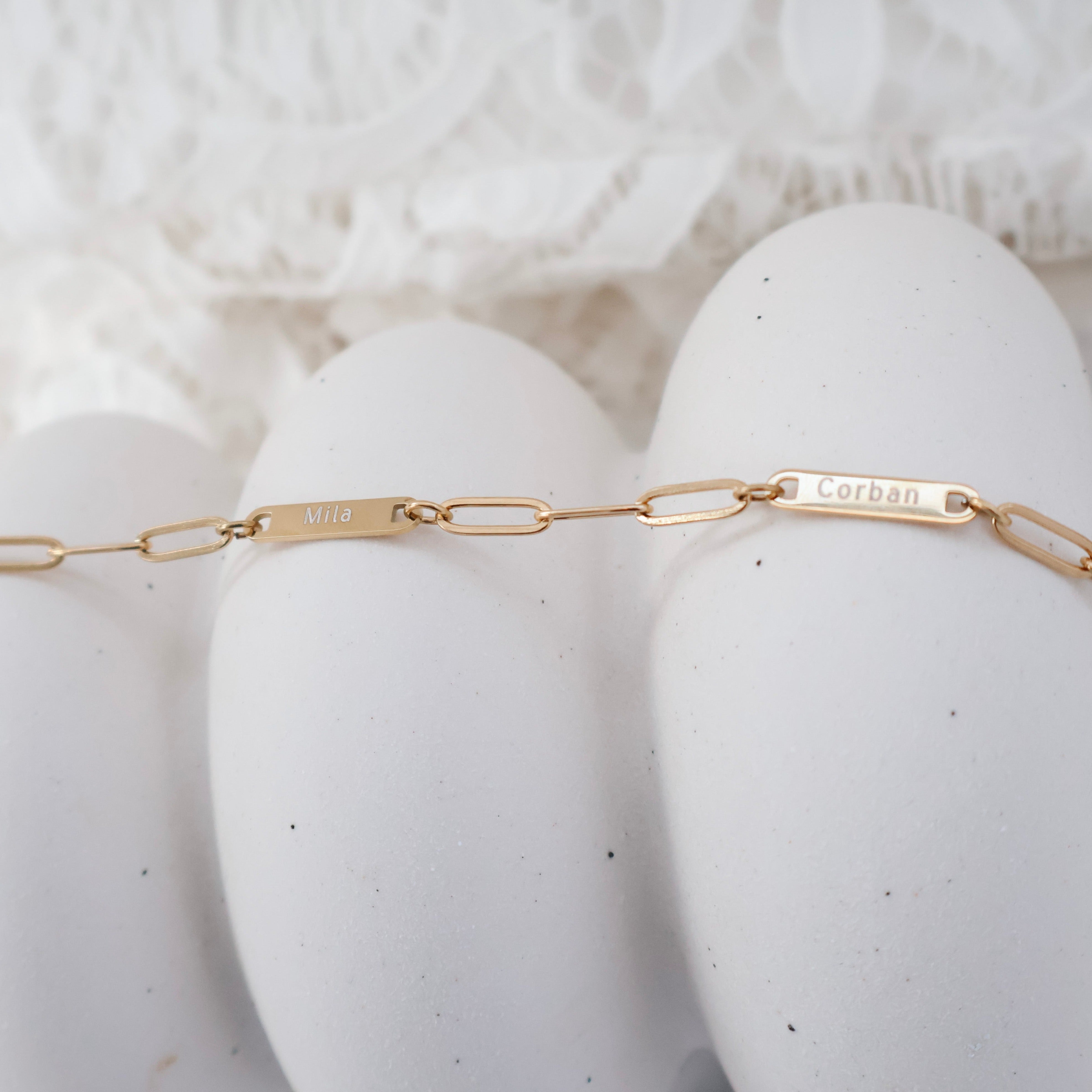 Engraved Paperclip Chain