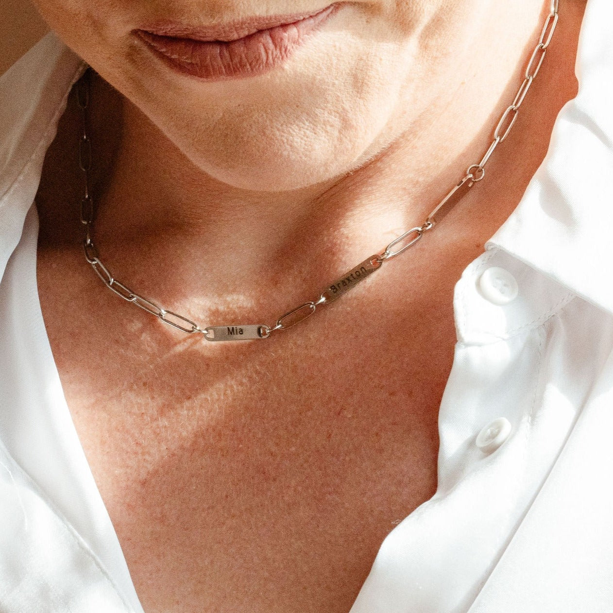 Engraved Paperclip Chain