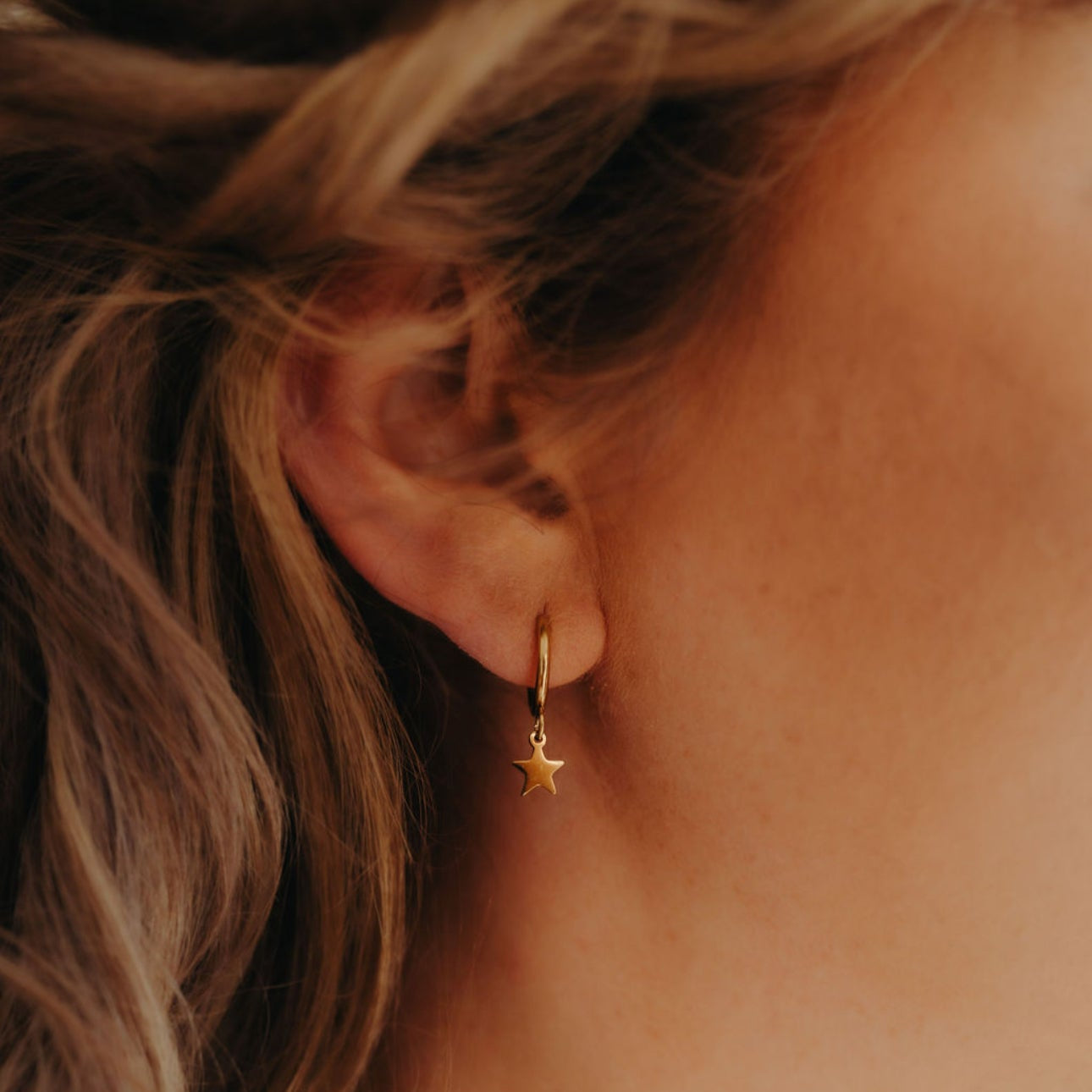 Mini Star Hoop Earrings