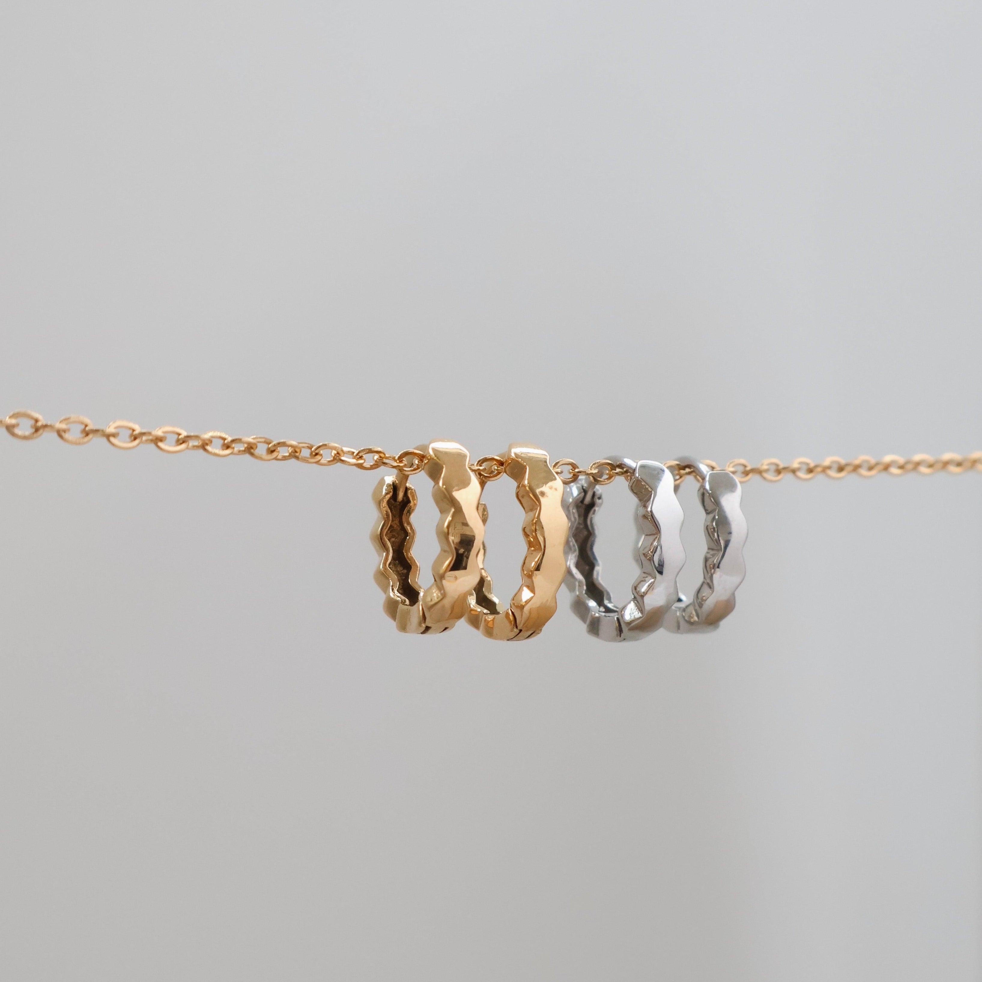 Mini Hex Hoop Earrings