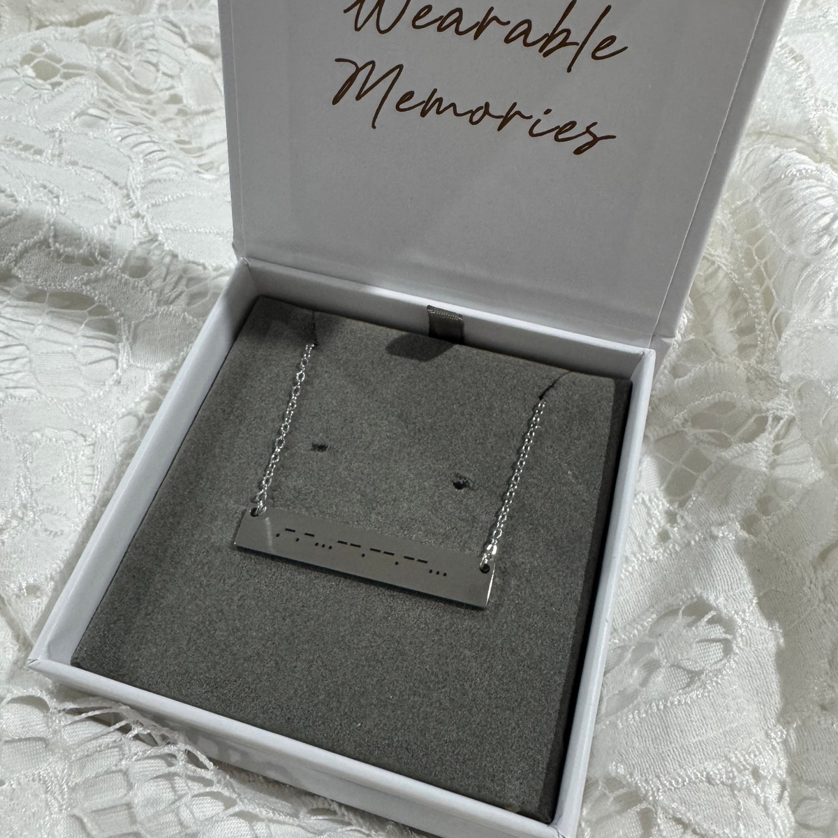 Morse Code Bar Necklace – Katyb Jewellery Design