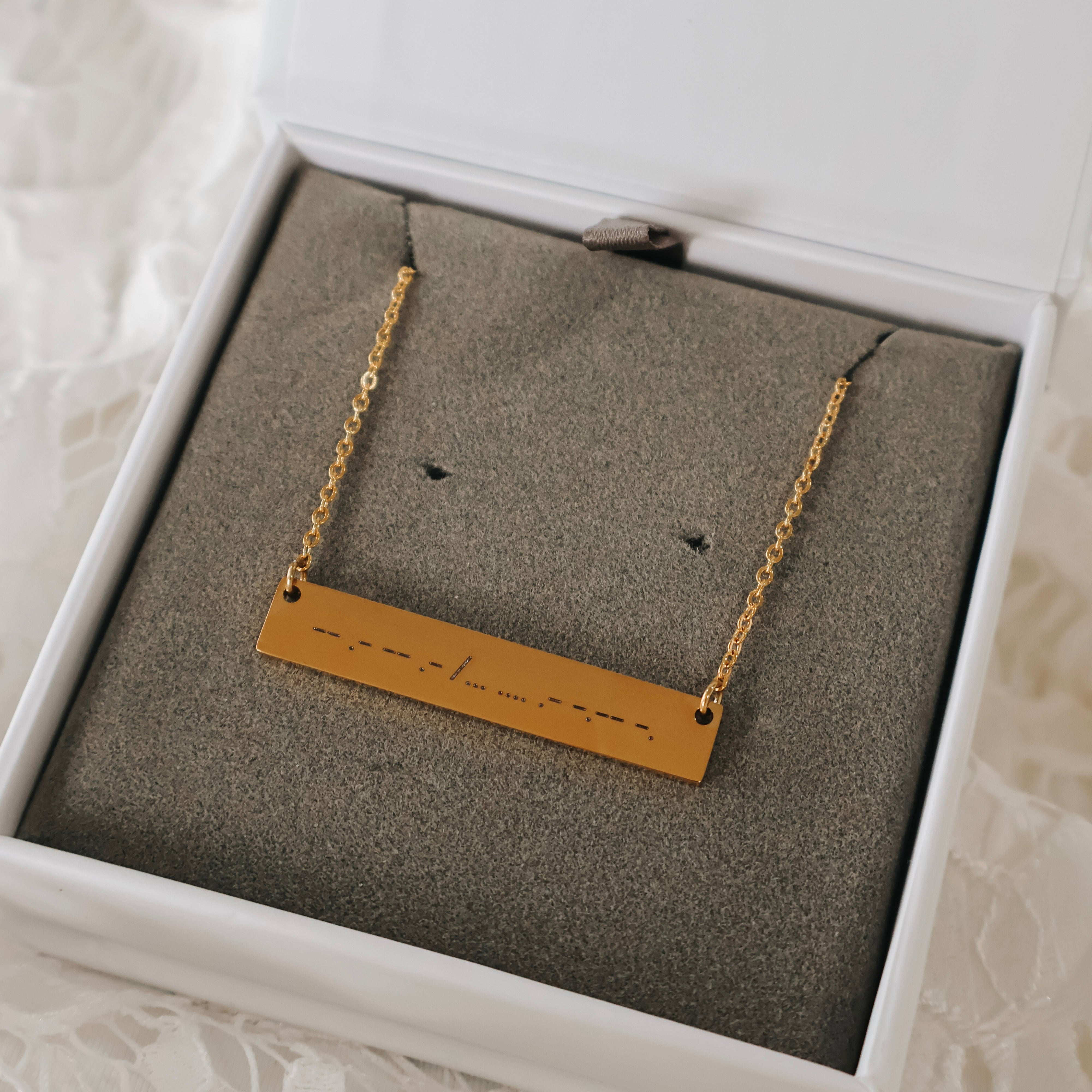 Morse Code Bar Necklace