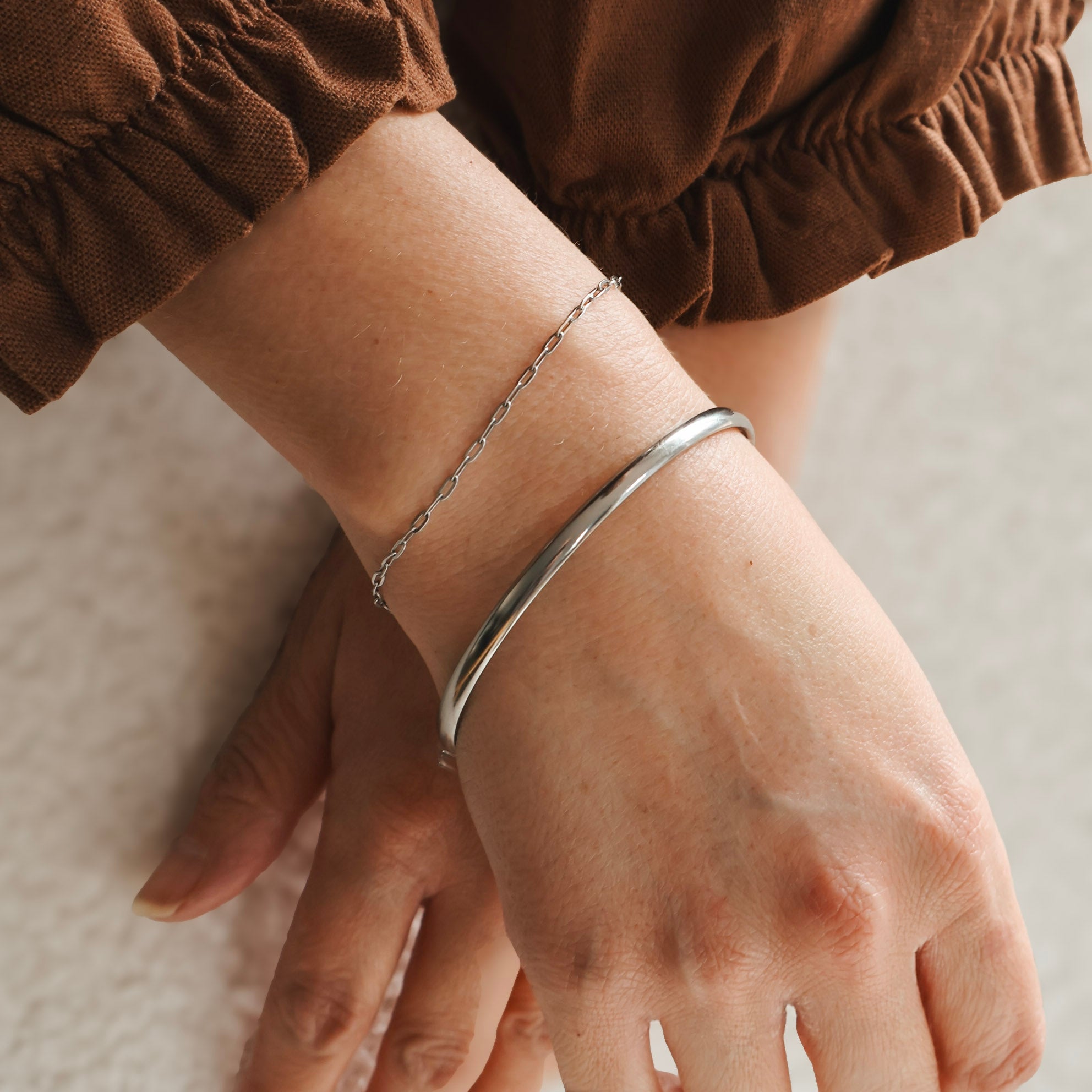 Classic (4mm) Bangle + Bracelet Bundle