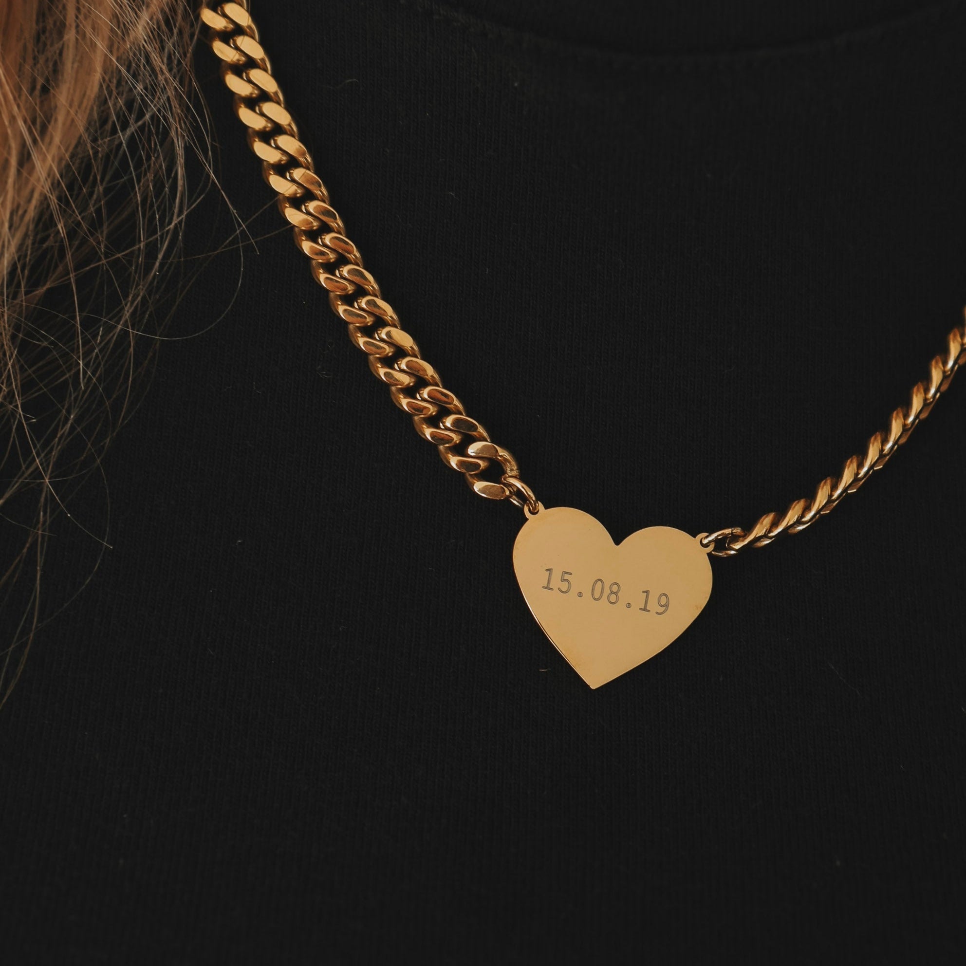 Personalised Statement Heart Necklace