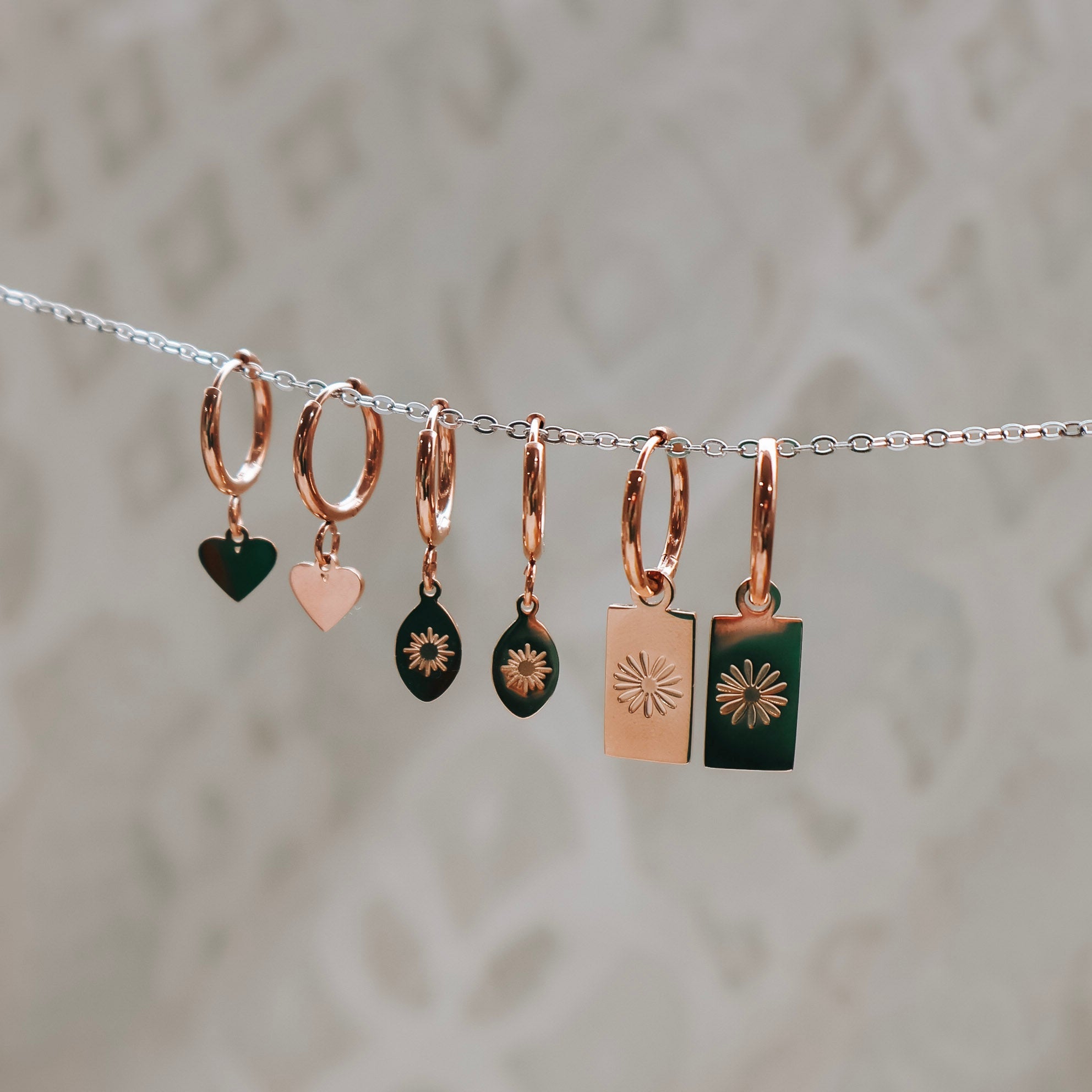 Rose Gold Hoop Bundle (3 pairs)