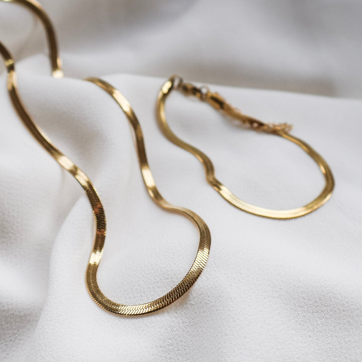 Snake Necklace and Bracelet Combo