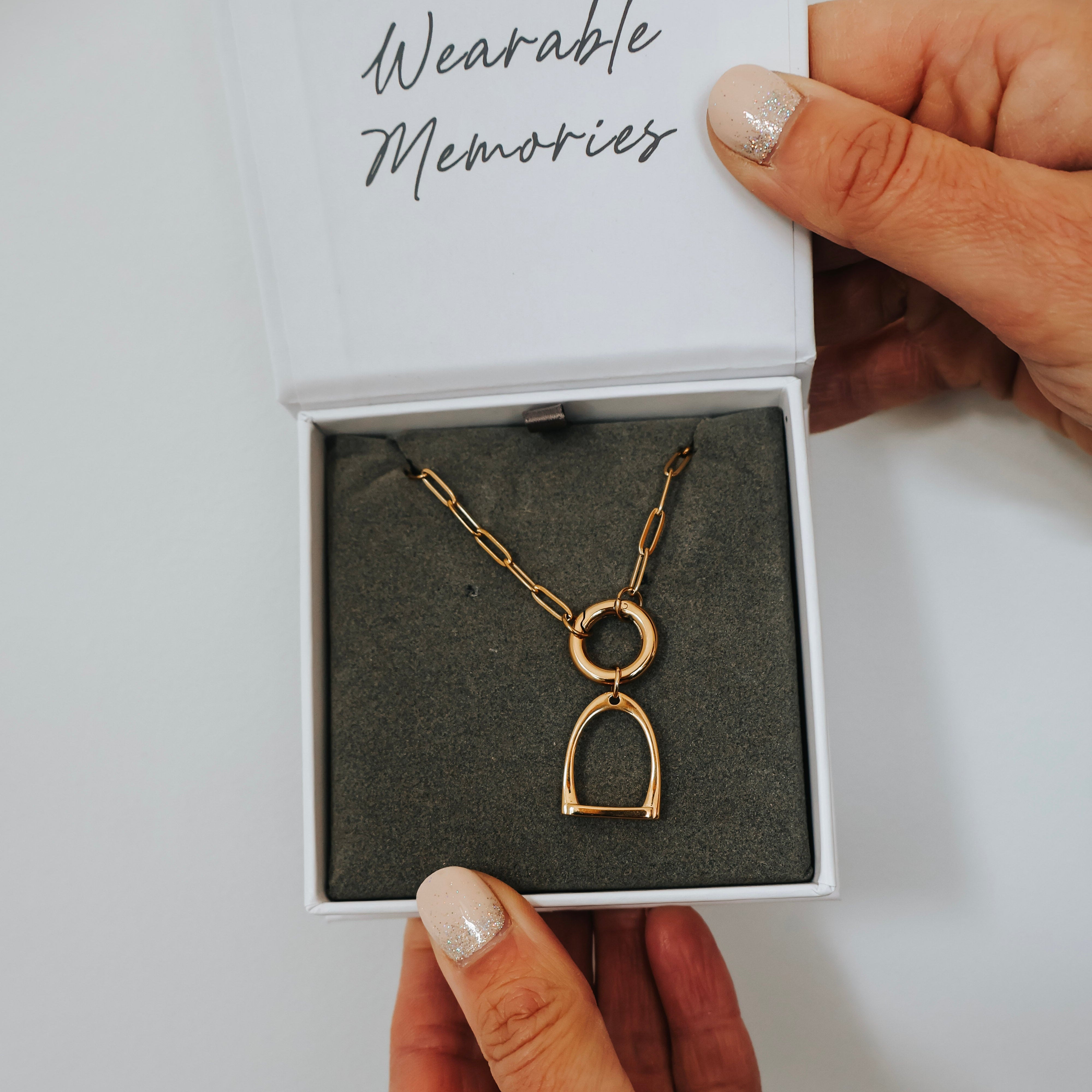 Stirrup Charm Holder Necklace