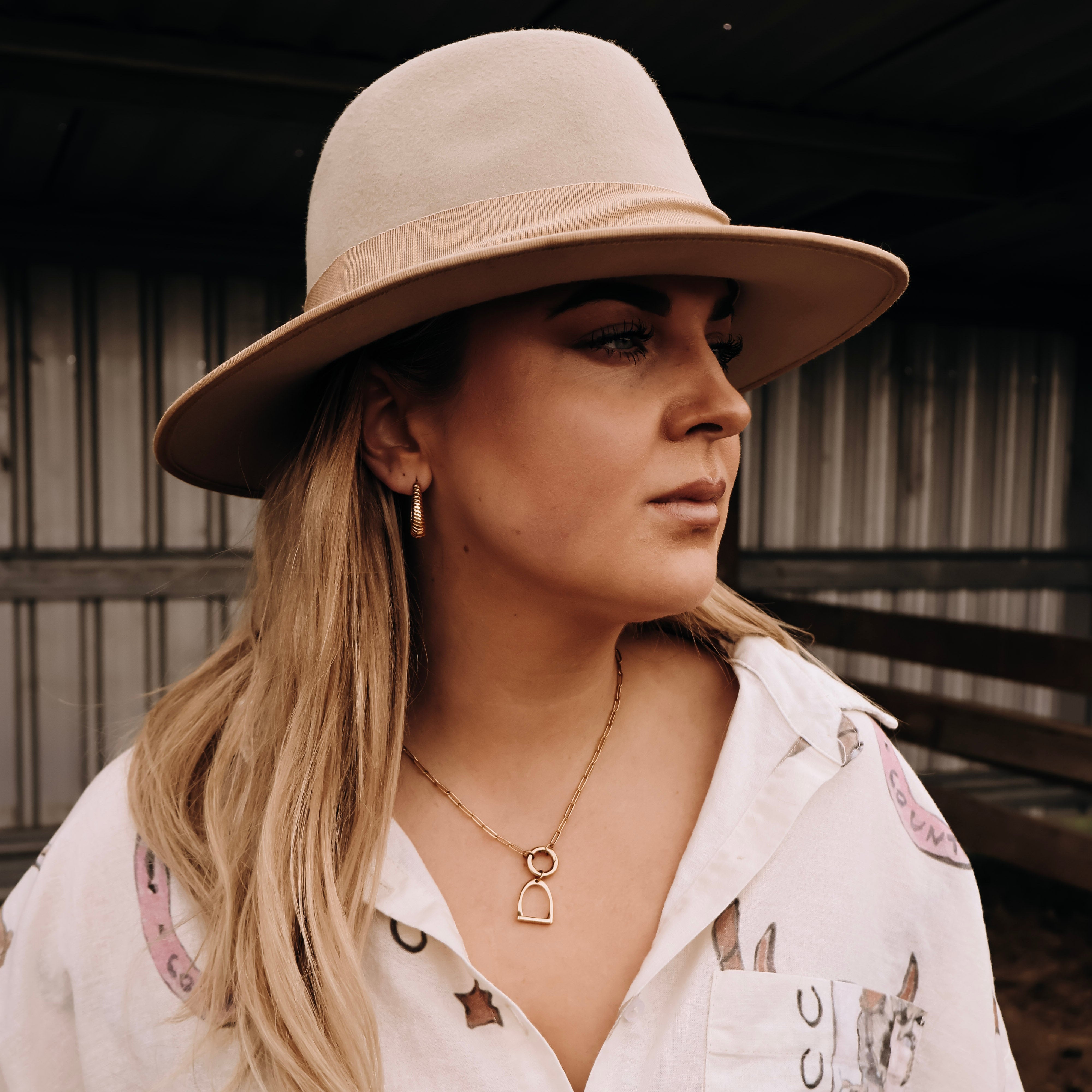 Stirrup Charm Holder Necklace