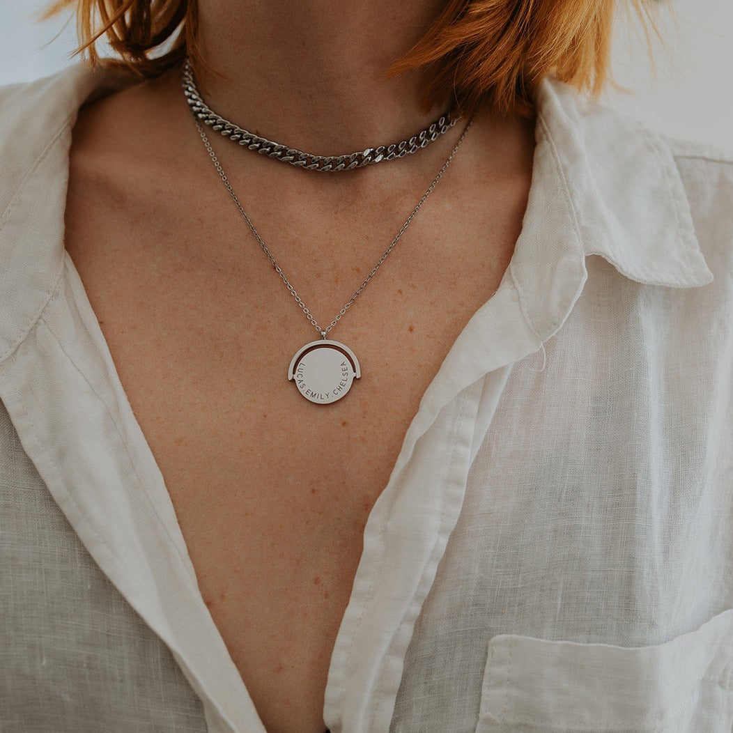 Real Drawing Orbit Necklace