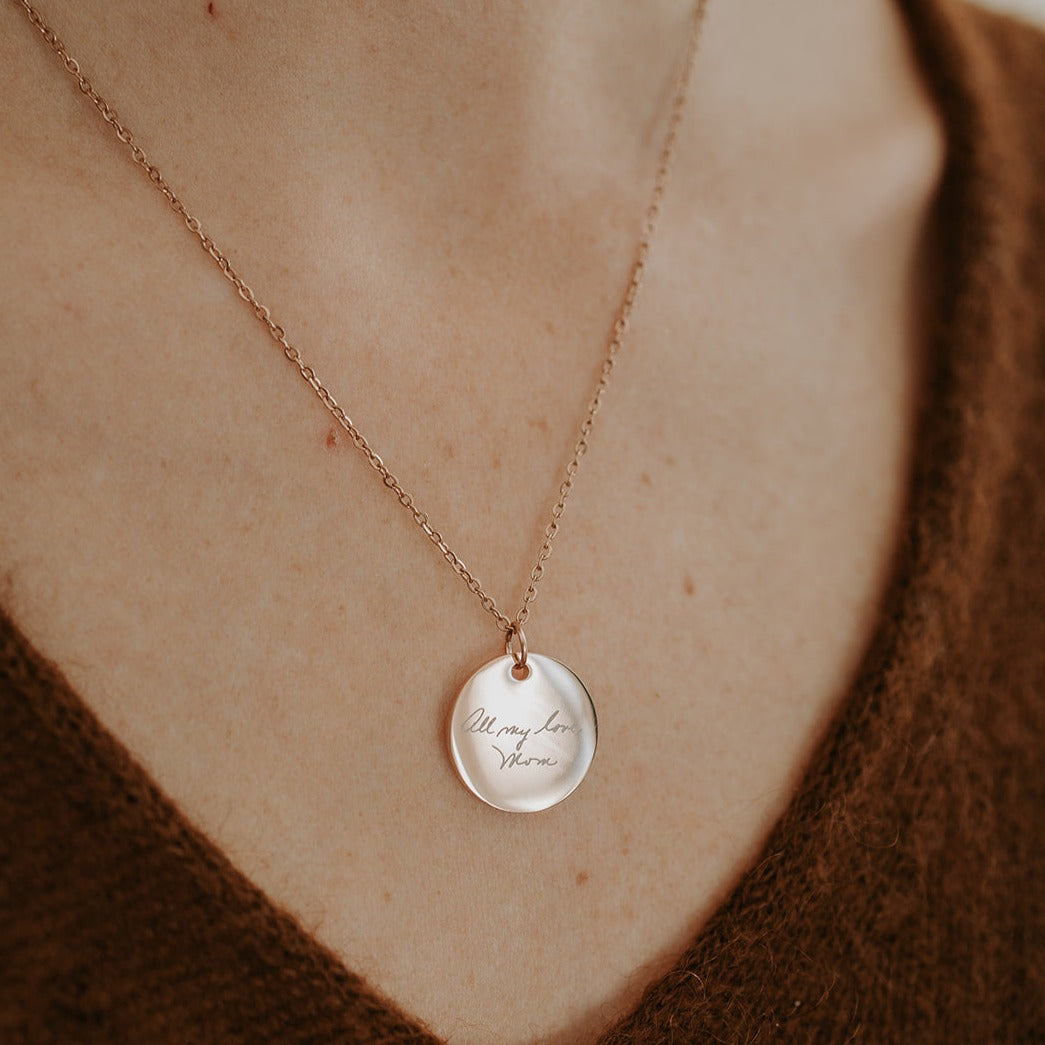 Real handwriting or Drawing  Pendant Necklace