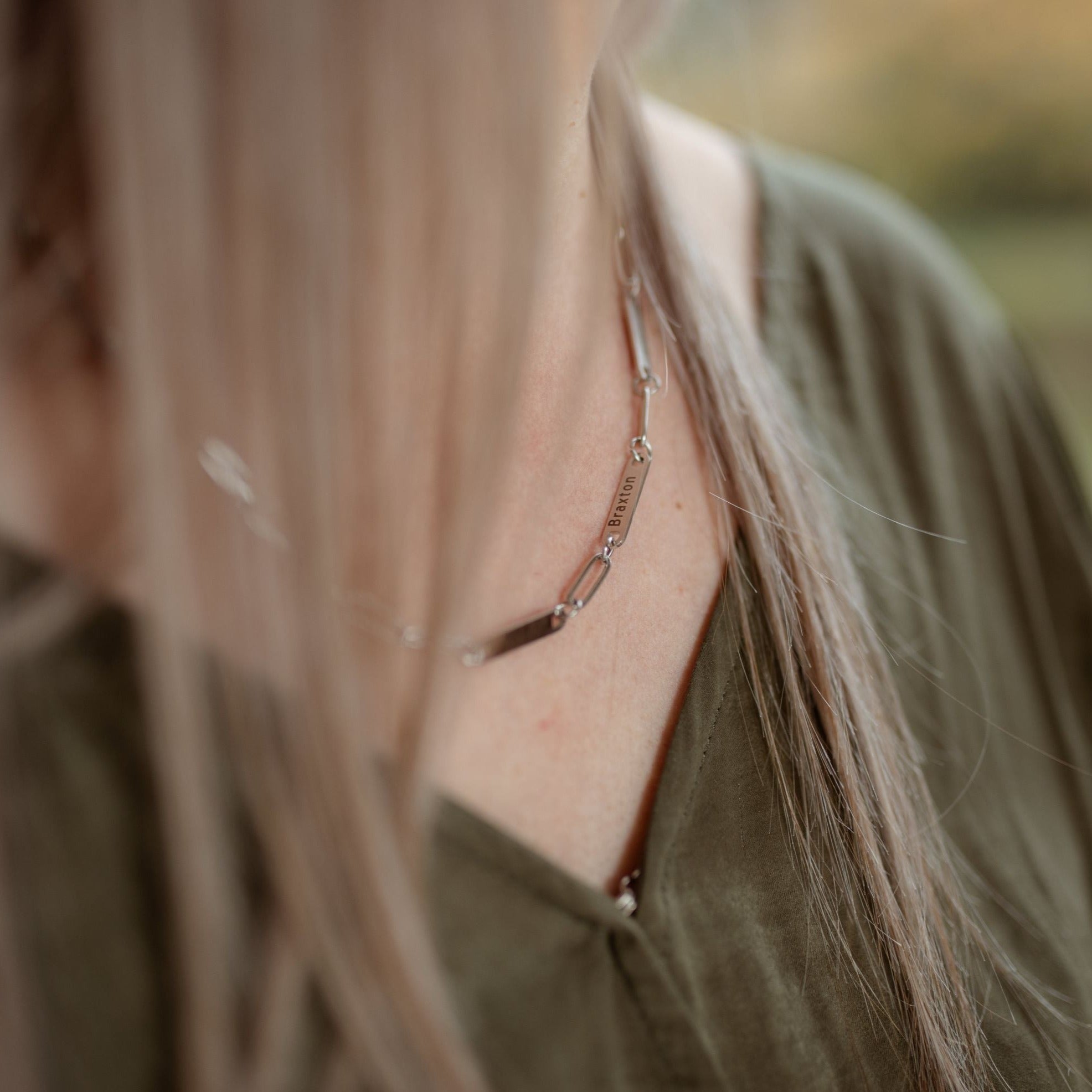 Engraved Paperclip Chain