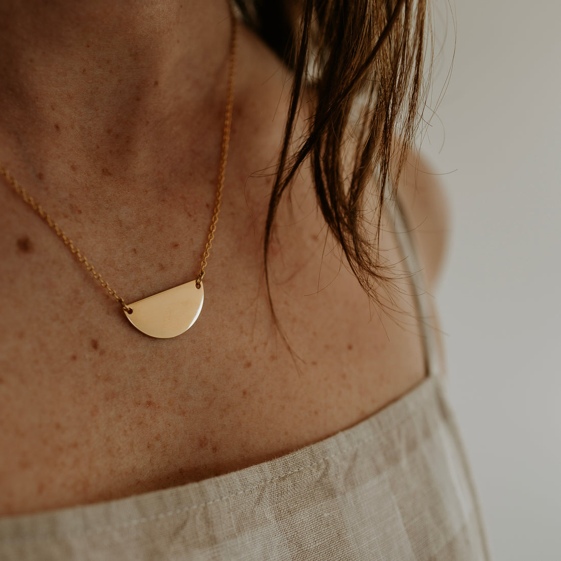 Blank Semi Circle Necklace