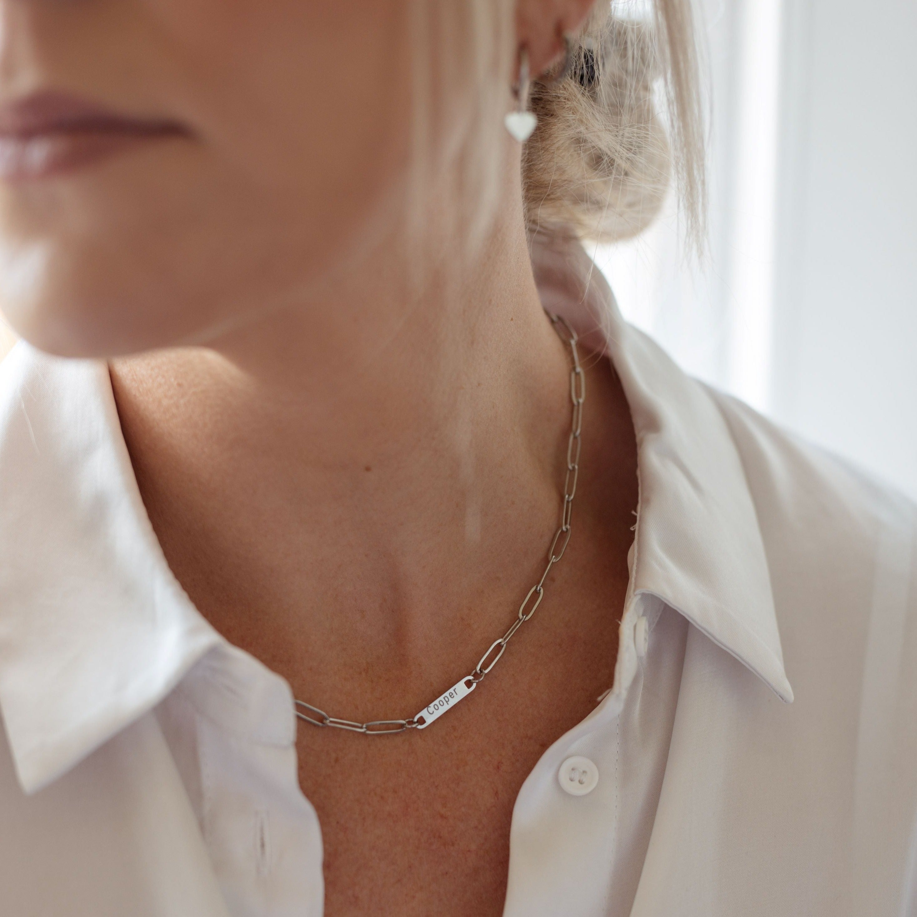 Engraved Paperclip Chain