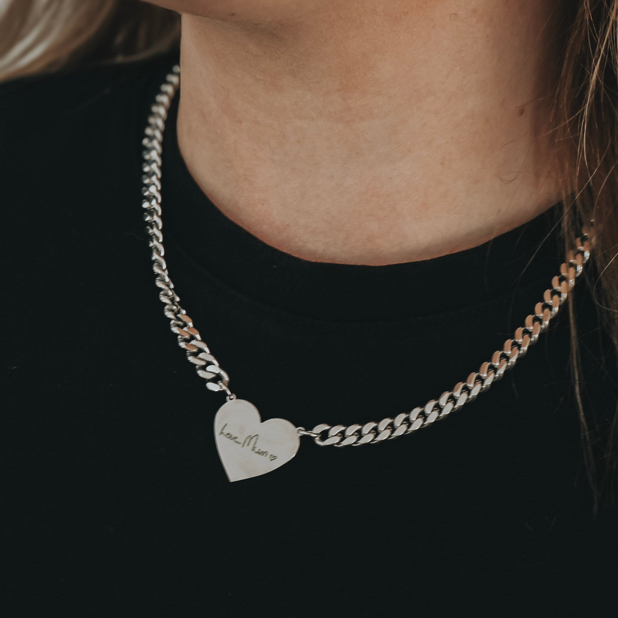 Personalised Statement Heart Necklace