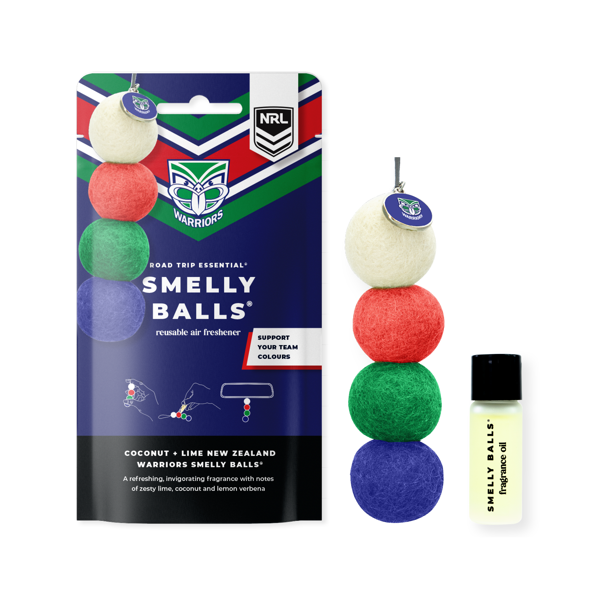 Smelly Balls  - 3 colours Reusable Car Air Freshener