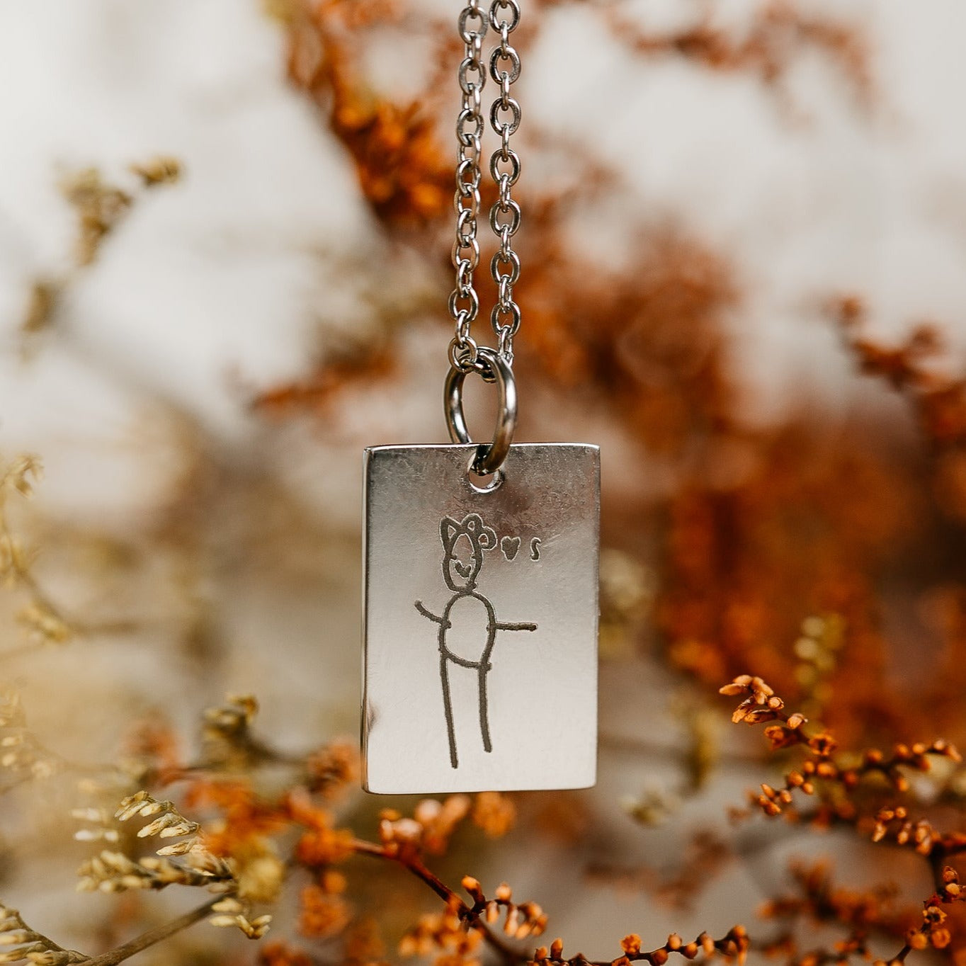 Real handwriting or Drawing  Pendant Necklace