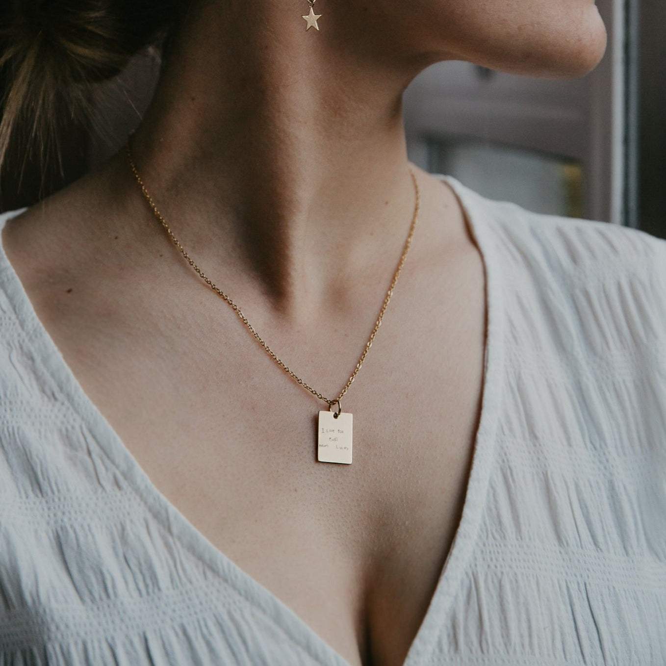 Real handwriting or Drawing  Pendant Necklace