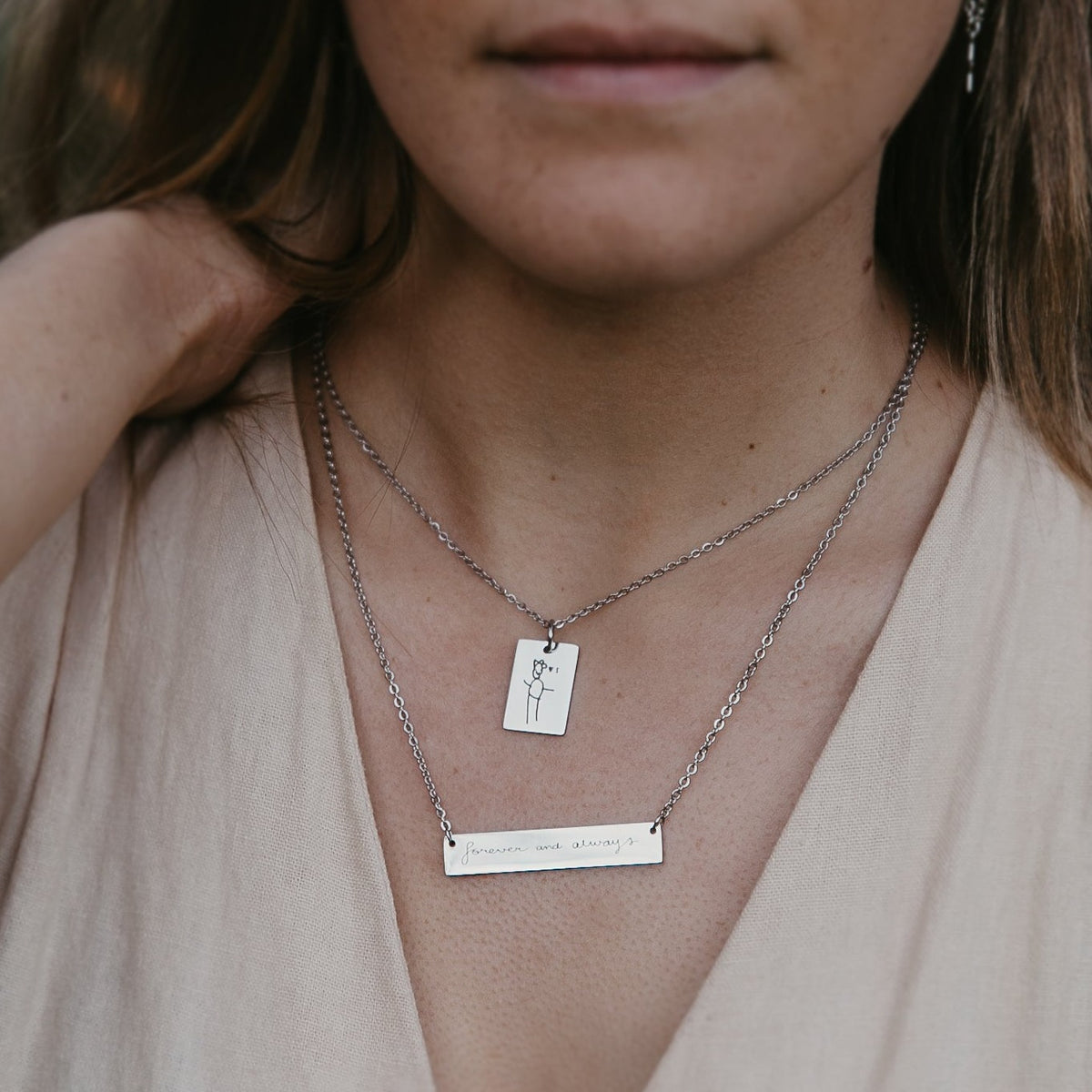 Real Handwriting Bar Necklace – Katyb Jewellery Design