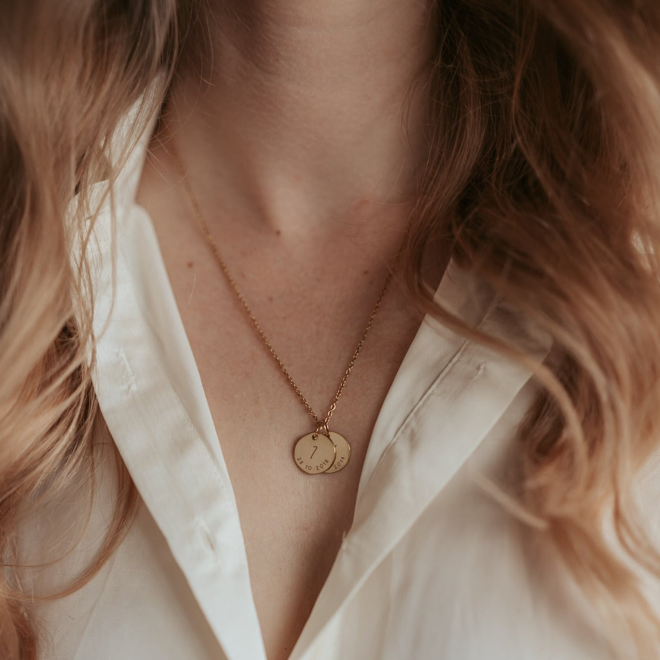 Rose Gold Detailed Initial Necklace