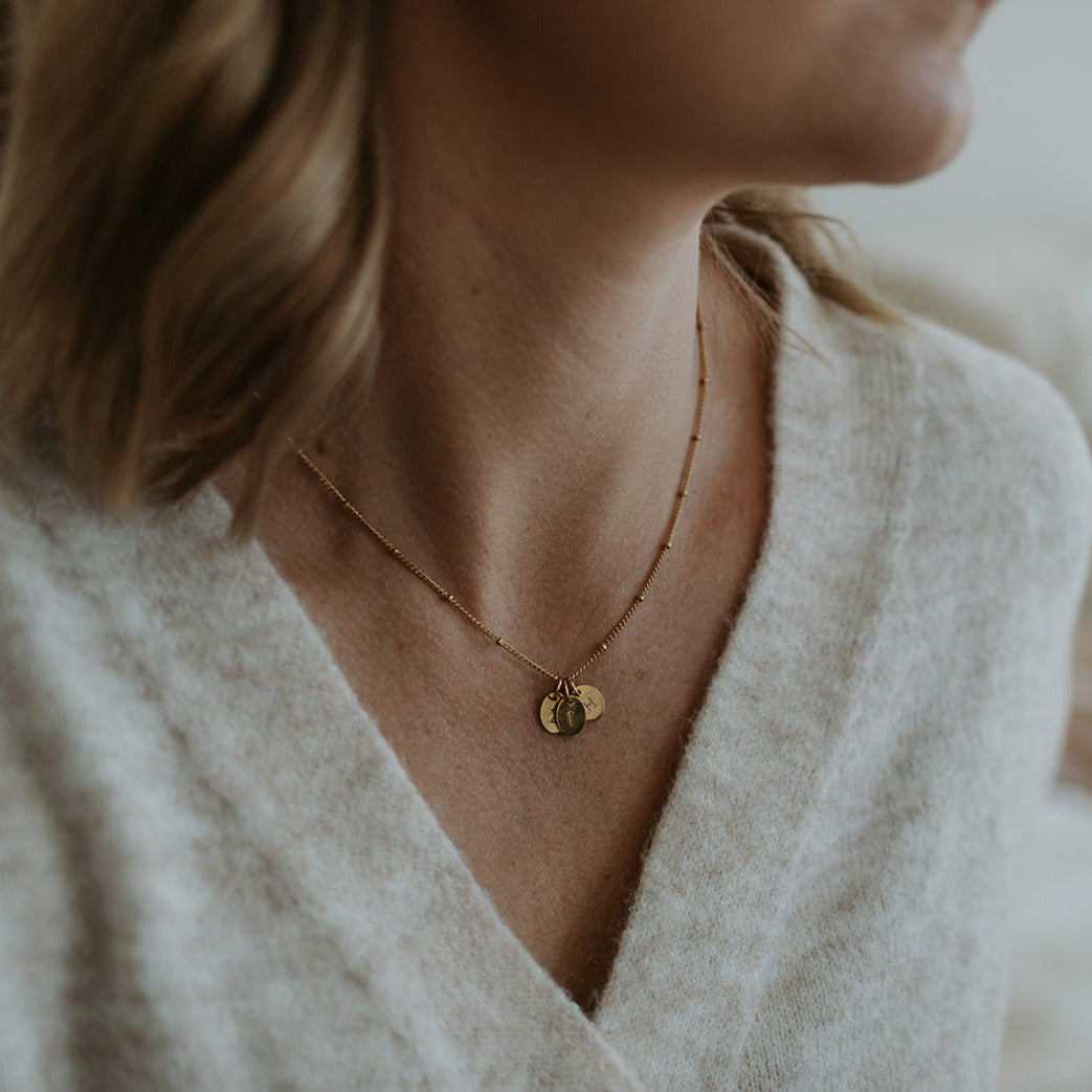 Deluxe Mini Oval Initial Necklace