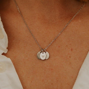 Mini Oval Initial Necklace