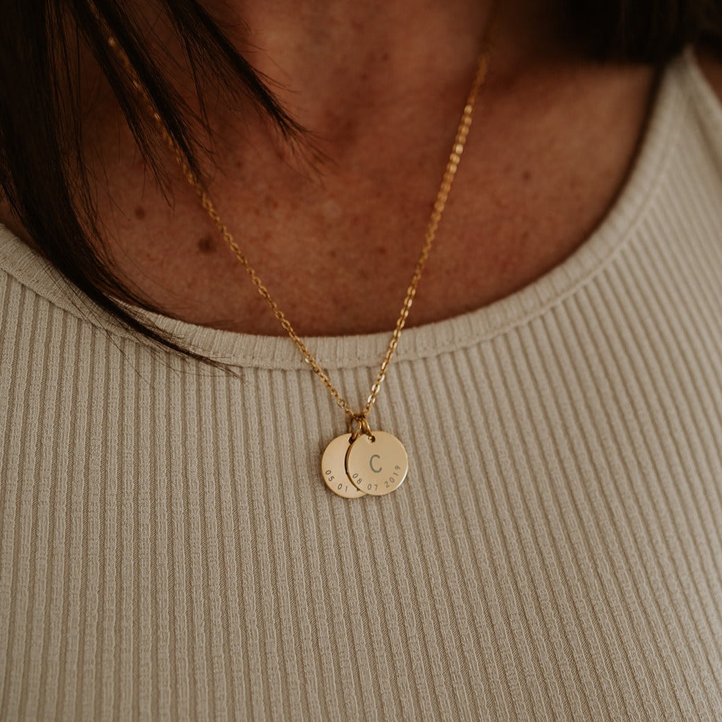 Typewriter detailed initial necklace