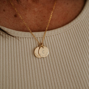 Gold Detailed Initial Necklace
