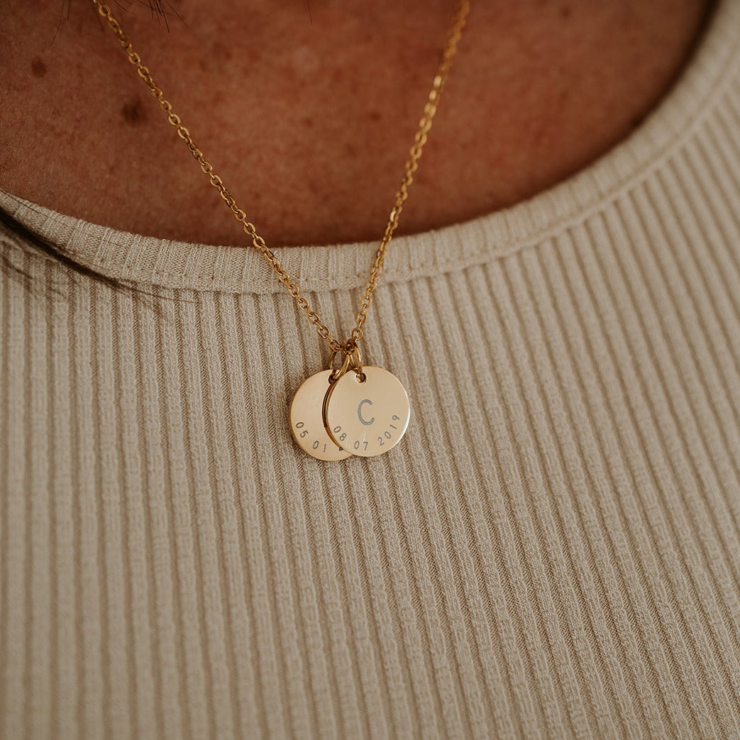 Rose Gold Detailed Initial Necklace