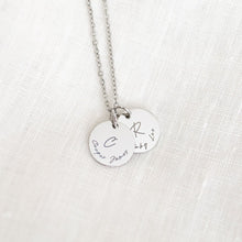 Silver Detailed Initial Necklace