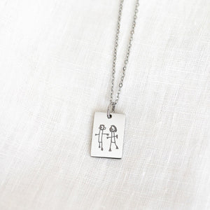 Real handwriting or Drawing  Pendant Necklace