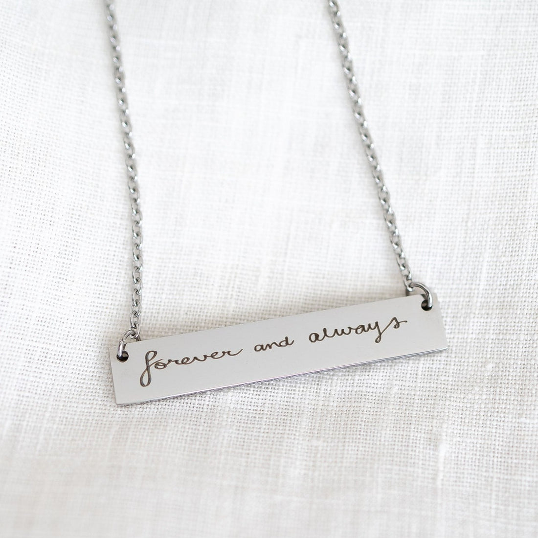 Real Handwriting Bar Necklace