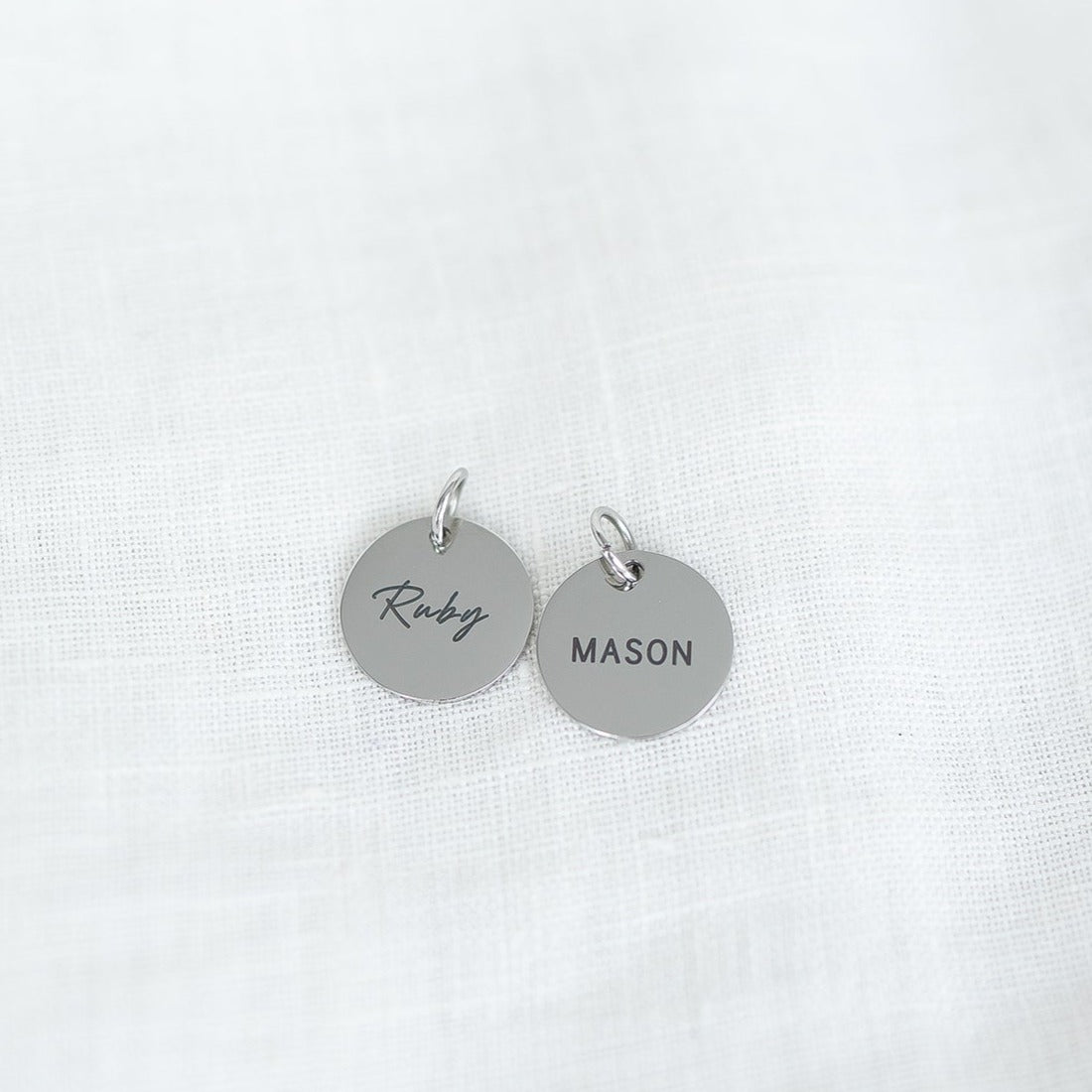 Individual Disc Engraved Name Necklace