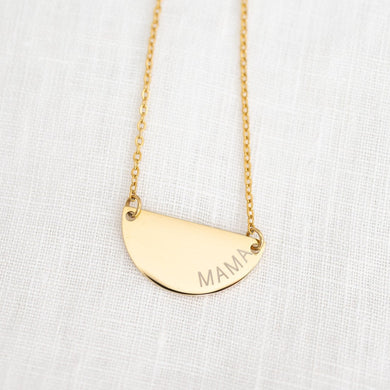 Personalised Semi Circle Necklace