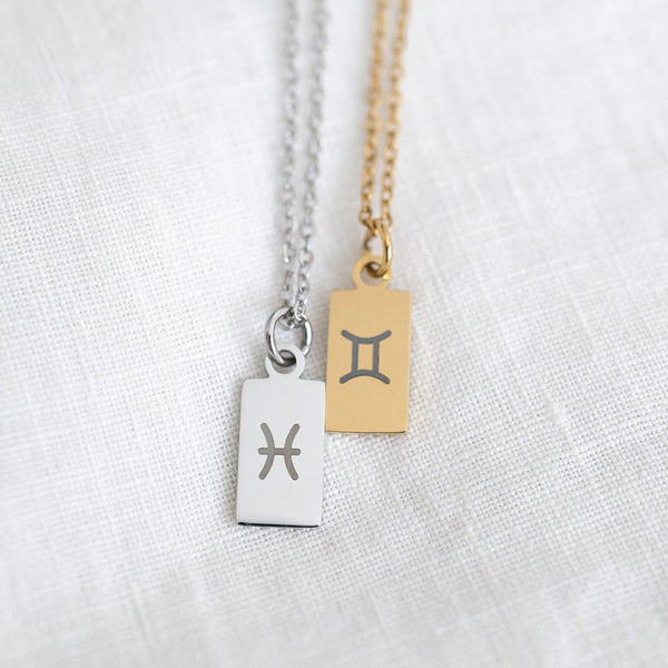 Star Signet Necklace , Zodiac Star Necklace , Constellation Necklace ,  Birthday Gift for Her , Mothers Day Gift , Astrology sign necklace