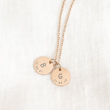Rose Gold Detailed Initial Necklace