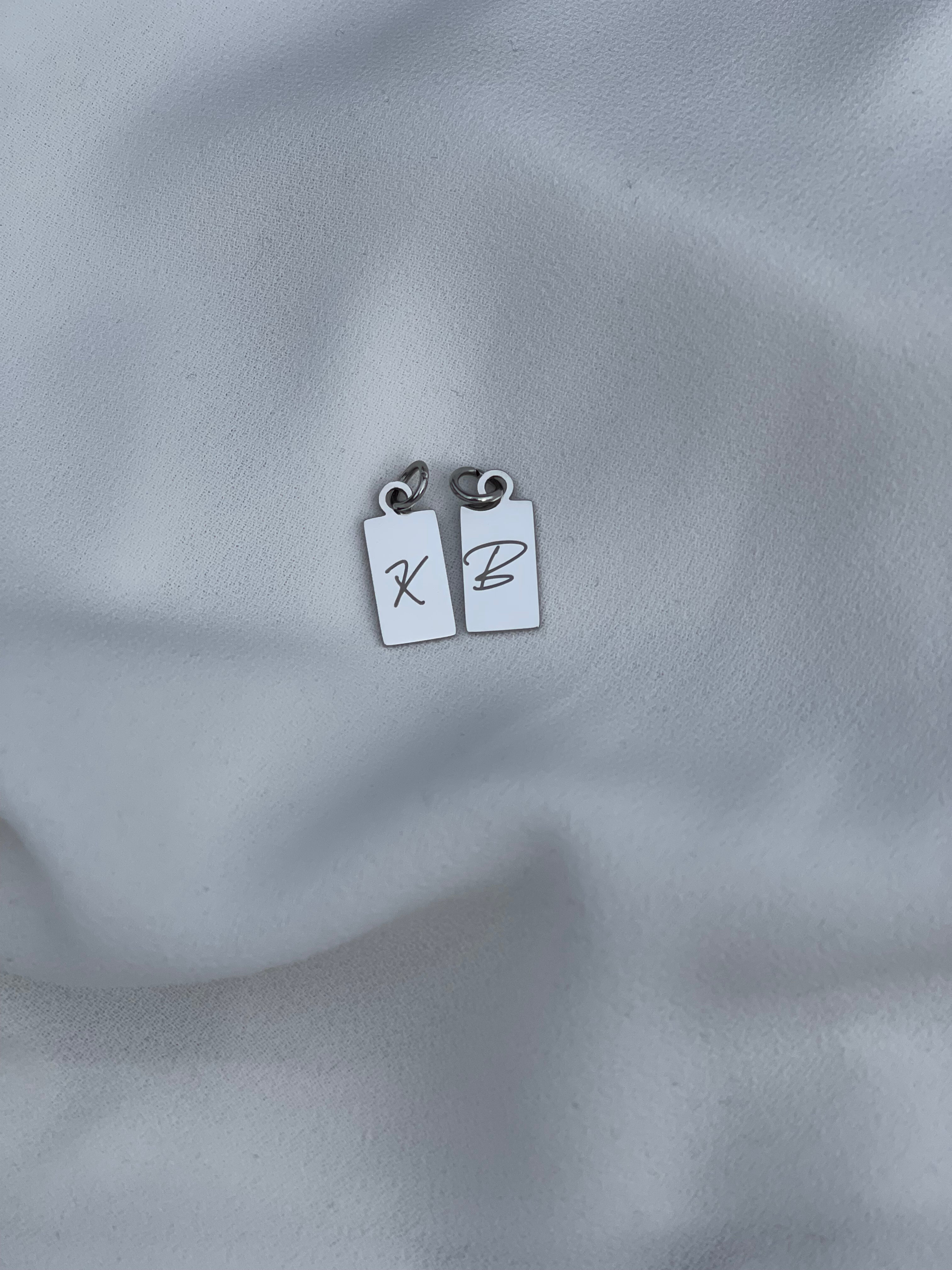 Individual Square Initial Pendant