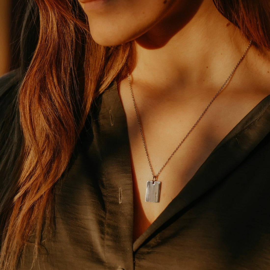 Square Pendant Necklace