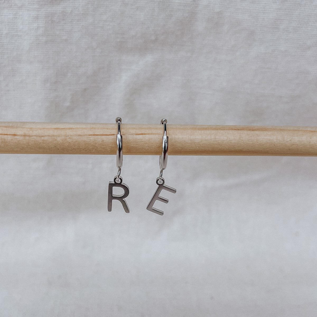 Letter Hoop PAIR - RRP $35 – Katyb Jewellery Design